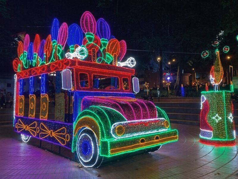 Chiva Rumbera and Medellin Christmas Lights Tour